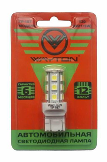Wayton TP-187 (12V) W21/5W (7443) Яркость 180 LM