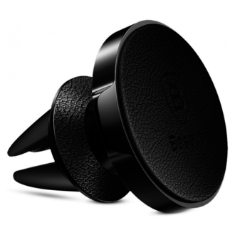 BASEUS Small ears, магнитный, черный, кожаный, 3М