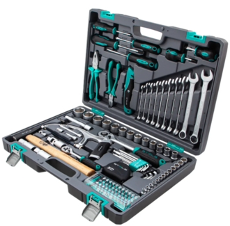 Stels Набор инструментов, 1/2", 1/4", CrV, пластиковый кейс 98 предметов