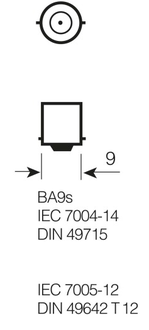 Osram T4W-12V  BA9s (3893)