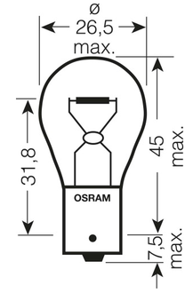 Osram P21W-12V  BA15s (7506)