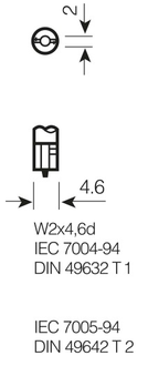 Osram W1.2W-12V  W2*4.6d (2721)