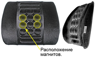 Autolux Подушка на сиденье с 4 магнитами AT 137-08 GR, серая