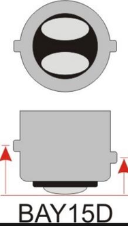 Philips 12V P21/5W (BAY15d) LED RED (12836B1)