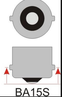 Philips 12V P21W (BA15S) LED RED (12839B1)