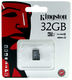 Карта памяти microSDHC Kingston 32 GB 
