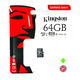 Карта памяти microSDHC Kingston 64 GB