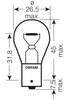 Osram P21W-12V  BA15s (7506)