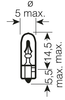 Osram W1.2W-12V  W2*4.6d (2721)