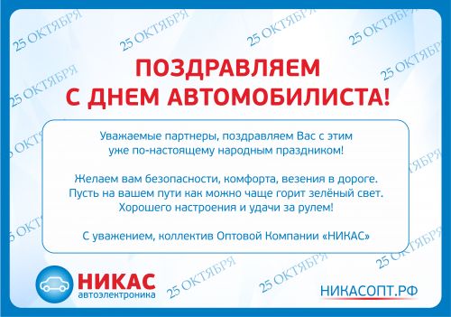 День автомобилиста опт